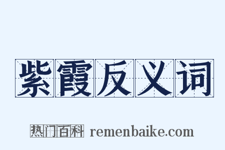 紫霞反义词是什么意思的图片